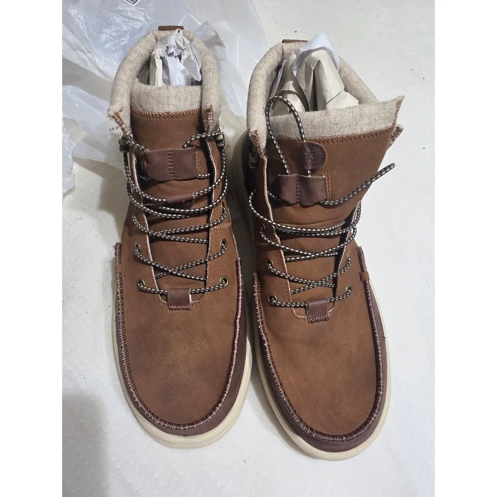 Hey Dude Bradley Classic Tumbled Cognac Multi Mens Boots 44327-2JZ Size 13